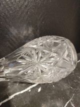 carafe cristal avec jante cylindrique en argent 800 