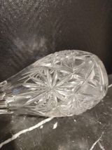 carafe cristal avec jante cylindrique en argent 800 