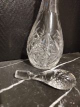 carafe cristal avec jante cylindrique en argent 800 