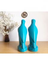 Perruches porcelaine émaillée 