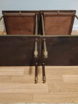 chevets formica et laiton avec tiroir et tablette