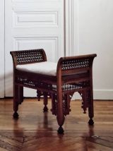 Banquette syrienne bois sculpté 