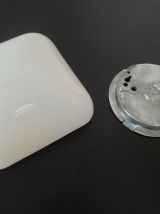 Plafonnier opaline carré