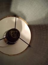 lampes de chevet "space age" marron et chromé