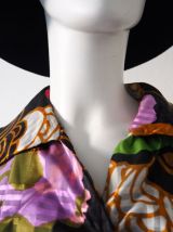 Longue robe en voile bohème folk hippie vintage 70's