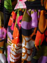 Longue robe en voile bohème folk hippie vintage 70's