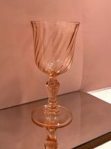 Verres de vins cristal rose