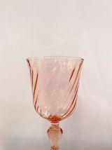 Verres de vins cristal rose