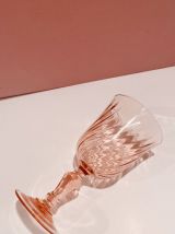 Verres de vins cristal rose