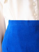 Jupe crayon bleue électrique vintage 80's