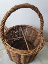 Panier osier à bouteilles