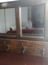 Vestiaire-Porte manteau bois miroir
