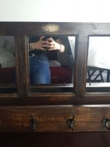 Vestiaire-Porte manteau bois miroir