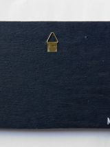 Peinture ethnique sur bois de récupération.  Pièce unique.