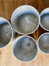 Série de 5 pots épices fer blanc