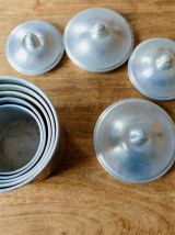 Série de 5 pots épices fer blanc