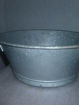 bassine  en  zinc  ALG  vintage