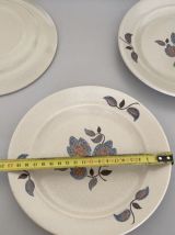 4 assiettes faïence sologne vintage 