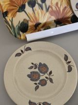 4 assiettes faïence sologne vintage 