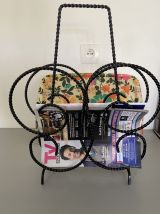 Porte revue année 70’s fer forgé 