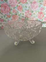 Vide poche en verre ciselé vintage 