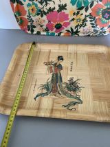 Plateau bambou vintage 