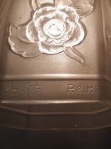 GRANDE LAMPE bronze  ART  NOUVEAU TULIPE   pressé  signé  LA