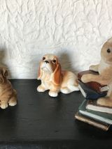 Lot de 6 figurines animaux ceramique et résine