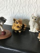 Lot de 6 figurines animaux ceramique et résine