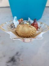 Crèche dans véritable coquille de St Jacques NEUVE