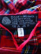 Jupe tartan écossaise midi pure laine vintage