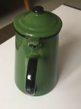 Cafetière en tôle émaillée années 50