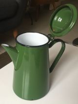 Cafetière en tôle émaillée années 50