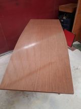 table scandinave dessus formica pied bois   avec ralonge155 