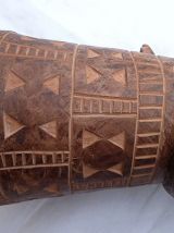 vase , mortier sculpté, africain