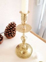 Paire de bougeoirs en laiton 