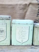 Rare 3 boites en tôle "Belles coiffes régionales" 