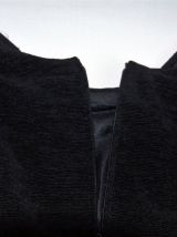 Robe longue fourreau fendu. Tissu crèpe noir. Taille 36. 