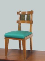 ENSEMBLE DE 6 CHAISES VINTAGES EN MERISIER 1950-1960