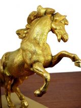 LAMPE DE TABLE CHEVAL EN BRONZE DORÉ