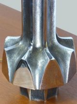 PIED DE LAMPE VINTAGE BRUTALISTE CHROMÉE 1970