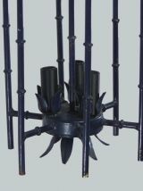 SUSPENSION LANTERNE VINTAGE FAUX BAMBOU