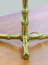 LAMPE EN LAITON DORÉ AU BAMBOU STYLISÉ