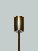 SUSPENSION VINTAGE PUTZLER EN OPALINE BLANCHE ET DORÉE