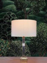 LAMPE COLONNE EN MÉTAL ARGENTÉ