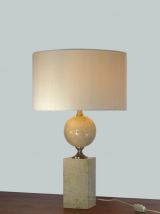 LAMPE BARBIER EN TRAVERTIN 1970