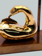 LAMPE DE TABLE VINTAGE CYGNE EN LATION