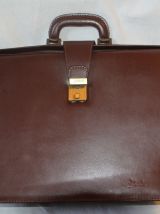 Sac en cuir marron H. Saxel