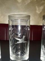 Lot de 6 verres  gravés Moser