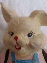 Tirelire  lapin  en ceramique  peint